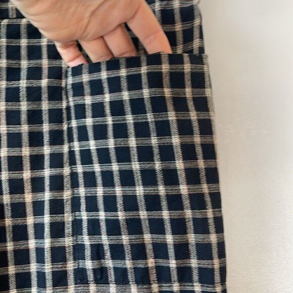 Zara Checkered Plaid Pants Cropped Cuff Small - Picture 5 of 9
